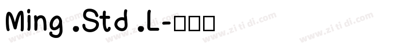 Ming Std L字体转换